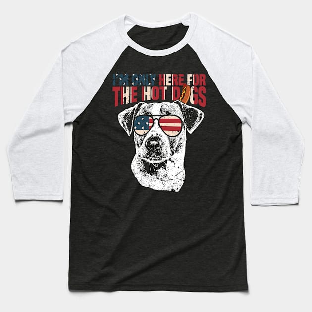 Jack Russell Terrier Shirt Funny 4th of July Pup Tee Baseball T-Shirt by Madfido